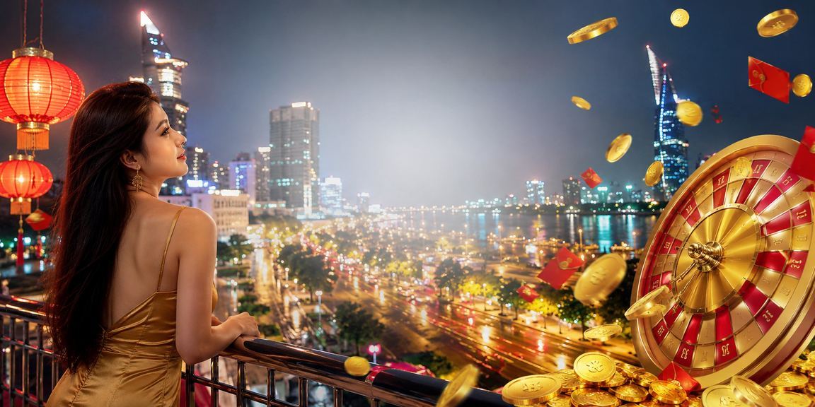Cá cược roulette tại thành phố Hồ Chí Minh được chiếu sáng bởi đèn lồng đỏ